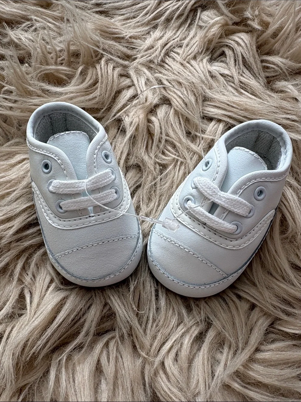 White Vintage New McBaby Soft Sole Baby Walkers - Size 0